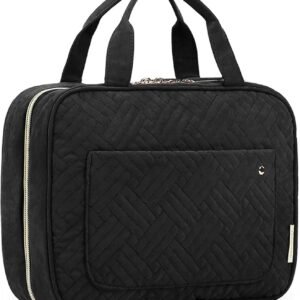 Toiletry Bag Travel Bag with Hanging Hook, Water-resistant Makeup Cosmetic Bag Travel Organizer