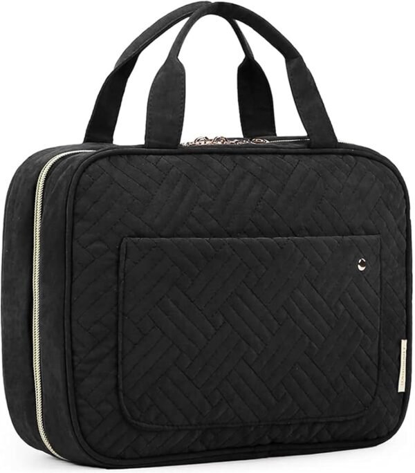 Toiletry Bag Travel Bag with Hanging Hook, Water-resistant Makeup Cosmetic Bag Travel Organizer