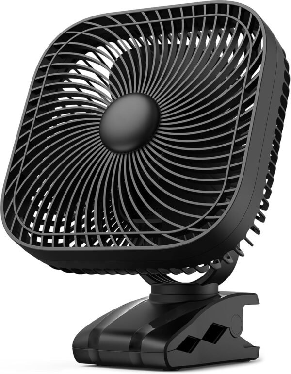 20000mAh Rechargeable Portable Clip on Fan, Last 78 hrs, 4 Speeds Camping Fan