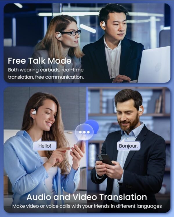 AI Translation Earbuds Real Time 163 Languages 80H Playtime - Image 8