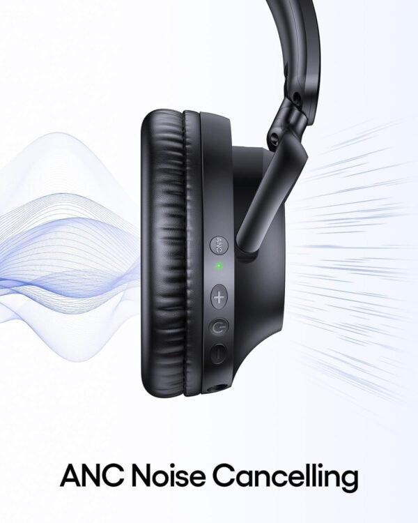 Active Noise Cancelling Headphones 100H Playtime Over Ear Bluetooth Headphones with Deep Bass - Image 6