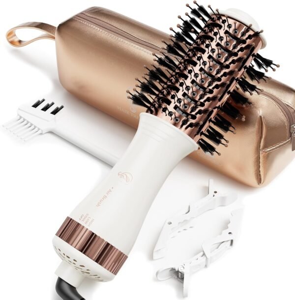Travel Blow Dryer Brush in one, Dual Voltage Mini Hot Air Brush