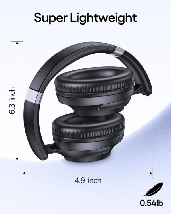 Active Noise Cancelling Headphones 100H Playtime Over Ear Bluetooth Headphones with Deep Bass - Image 4