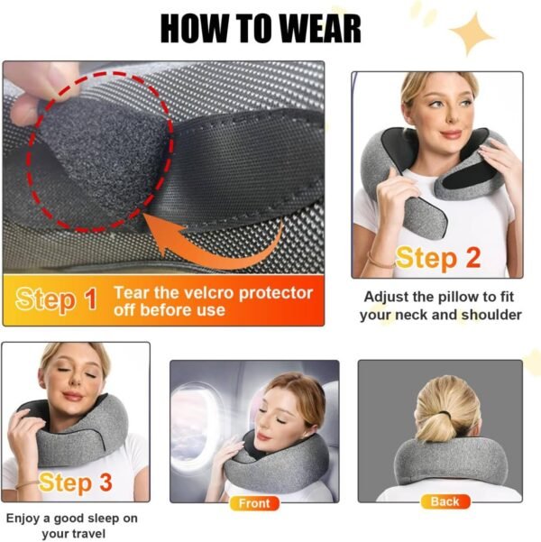 Travel Pillows for Airplanes, Travel Neck Pillow Travel Pillow - Image 7