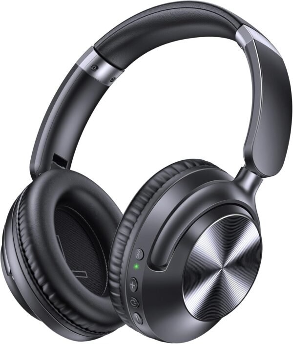 Active Noise Cancelling Headphones 100H Playtime Over Ear Bluetooth Headphones with Deep Bass